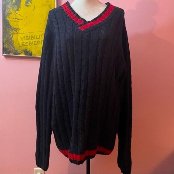 Vintage Never Sleep by Rogues Gallery  Dark Academia Oversized Varsity Sweater - Picture 3 of 16